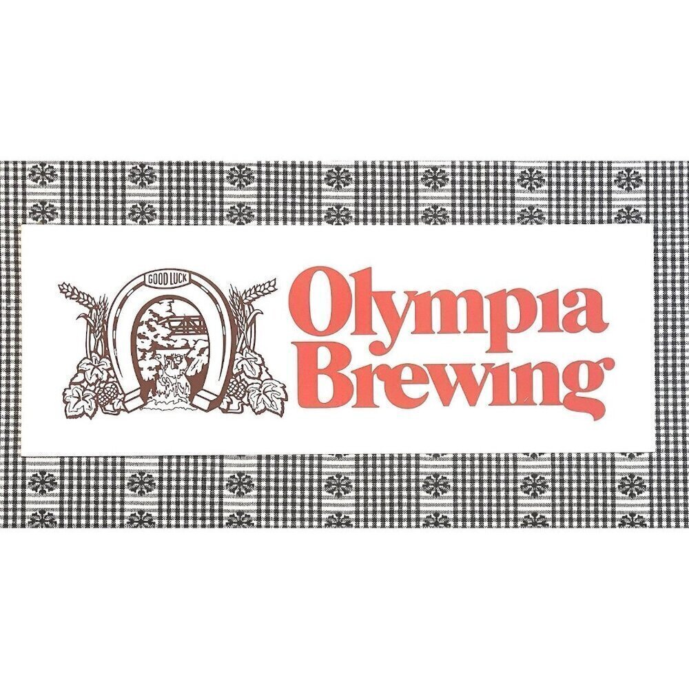 Rare Vintage Olympia Brewing Co. Sign 17x6” Beer Advertising Cardstock Artwork